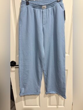 parke target blue sweatpants available in small and medium